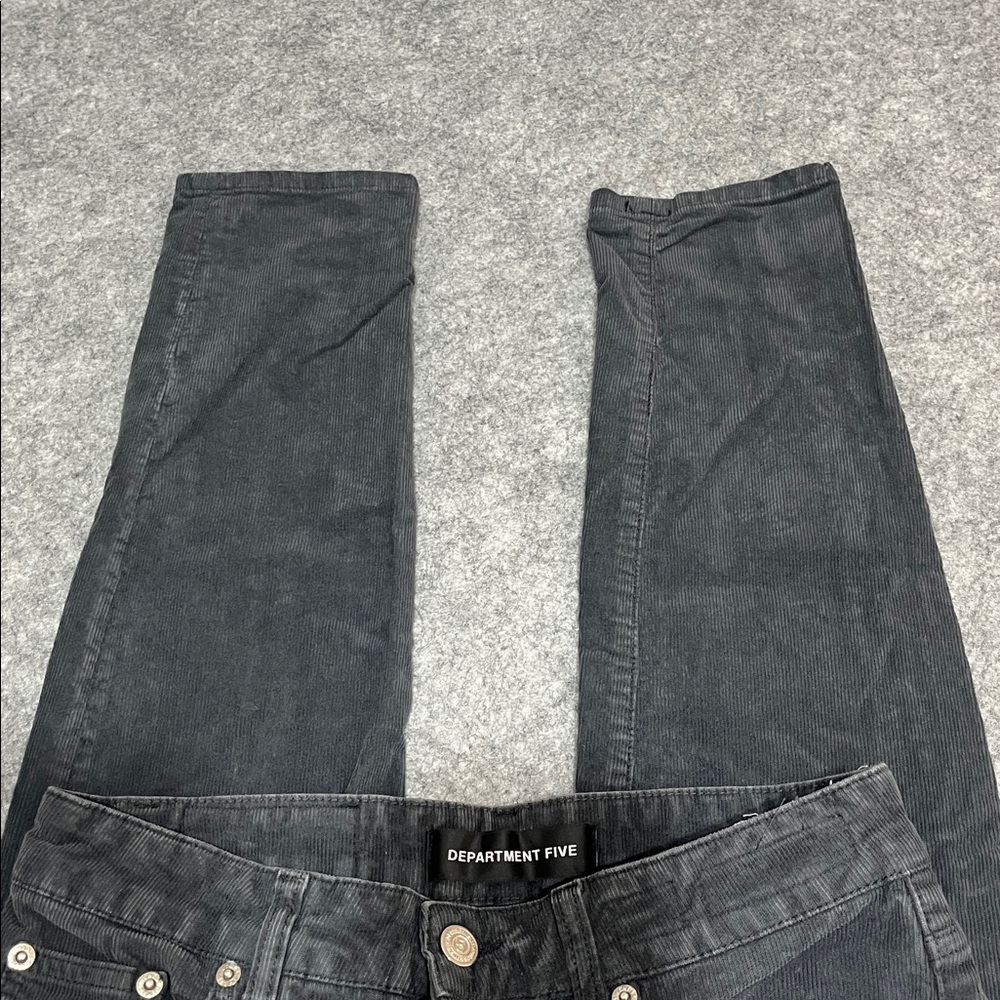 Women’s Department Five Charcoal High Waisted Straight Leg Corduroy Pants - Picture 3 of 8